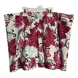 L.L. Bean Women's Pink Floral Patterned Athletic Skirt Skort Size L